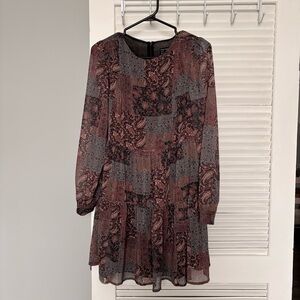 Frank & Oak Chiffon Short Dress NWT - paisley longsleeve knee-length dress